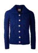 button cardigan sweater, deep blue