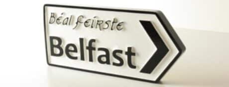 Belfast Irish Language Street Sign.
