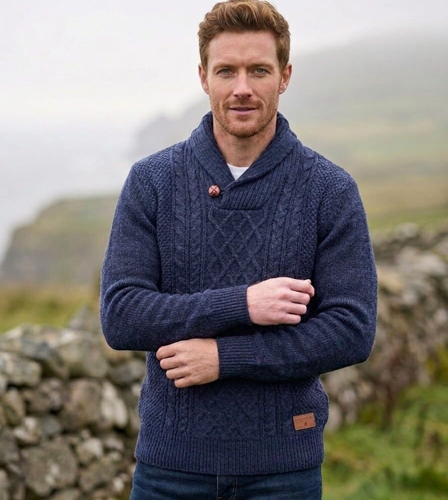Irish Sweater for Men - Blue