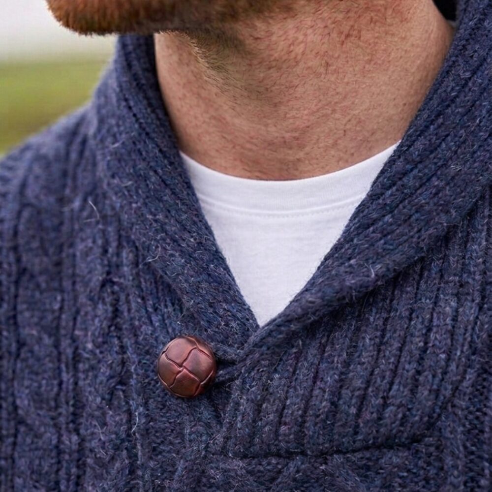 Killarney Style Irish Sweater - Ocean Blue