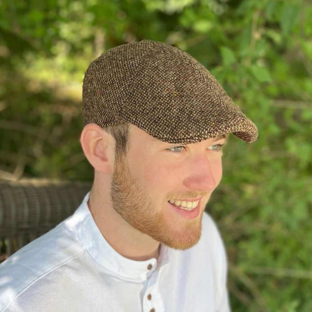 Brown Tweed Cap by Hanna Hats.