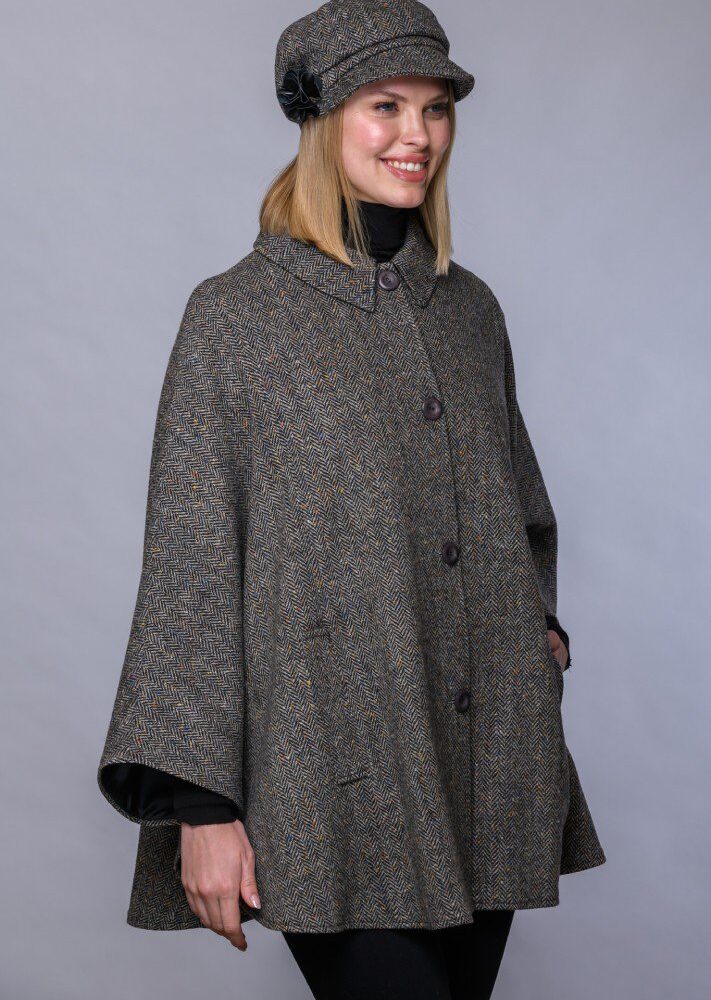Country Cape - Gray Herringbone