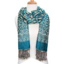 Celtic Knot Scarf. Turquoise.