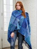 Blue Ruana - Celtic Knotwork Wrap Design.