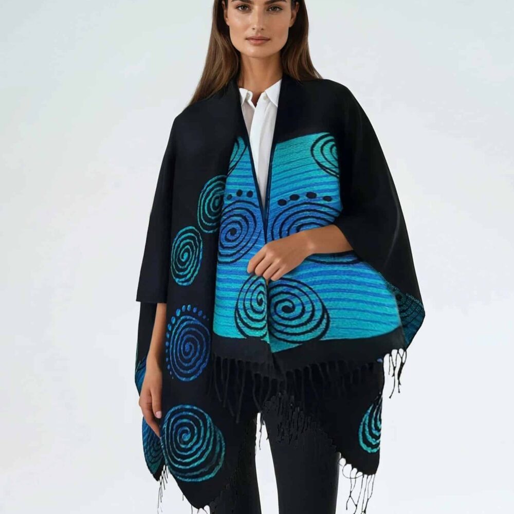 Celtic Triskele Design Ruana for Women.