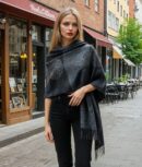 Celtic Knot Wrap for Women - Slate Gray.