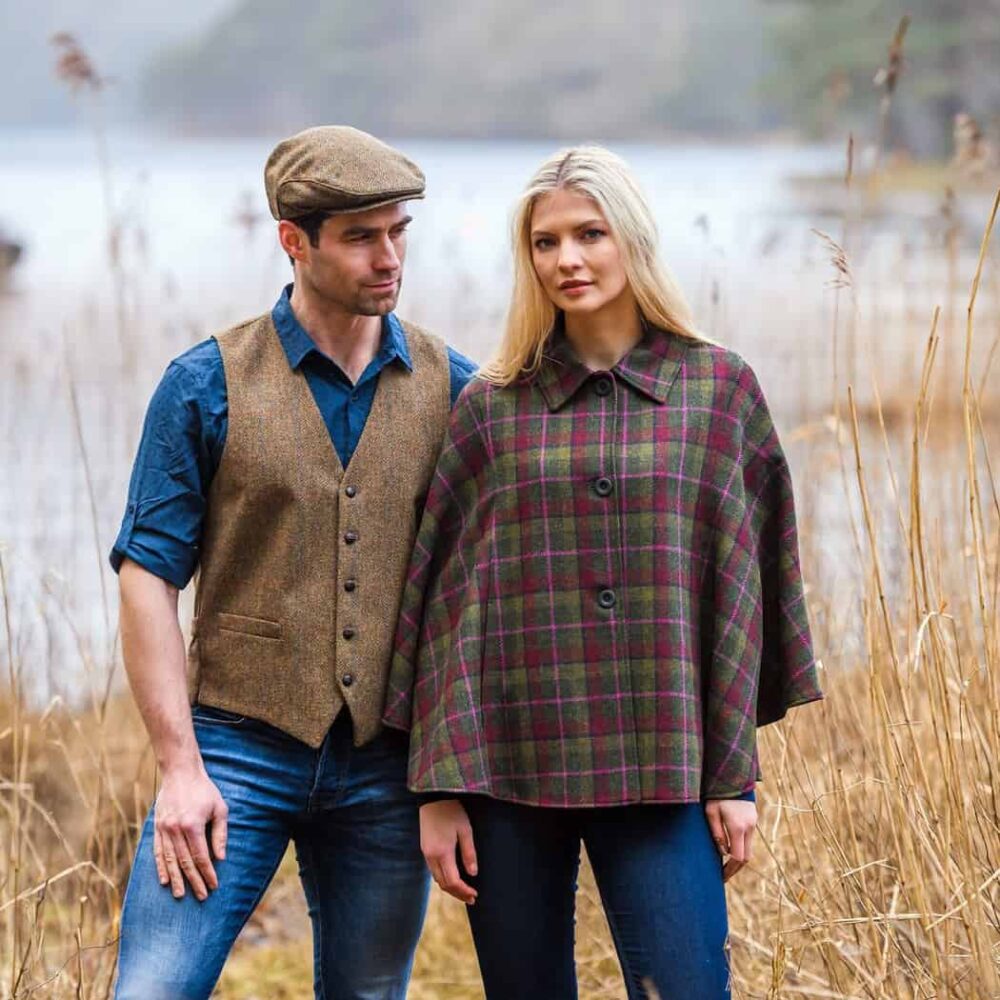 Irish Tweed Vest for Men - Light Brown