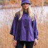 Ladies Tweed Cape - Purple