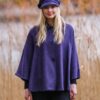Ladies Tweed Cape - Purple - Image 2