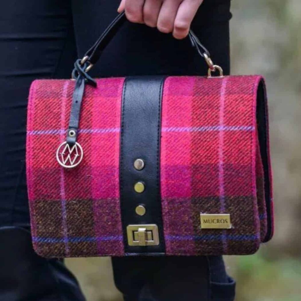 Ladies' Irish Fiona Handbag - Red Plaid