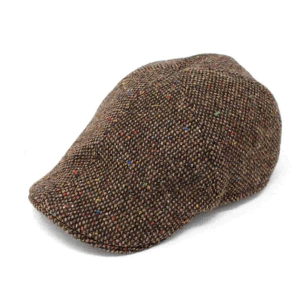 Irish Scally Newsboy Cap - Brown Fleck