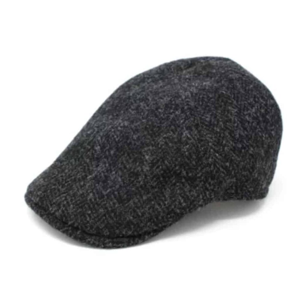 Irish Scally Newsboy Cap - Gray Herringbone
