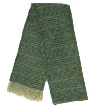 Irish Wool Herringbone Scarf - Green