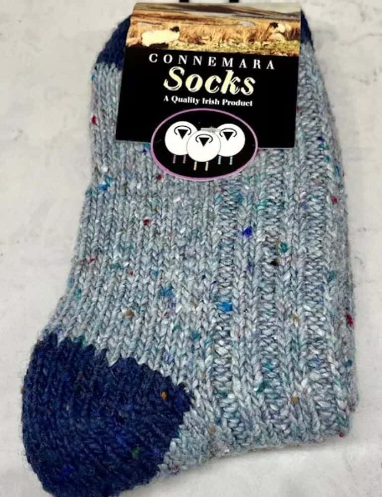 Men's Connemara Fleck Socks - Sky Blues
