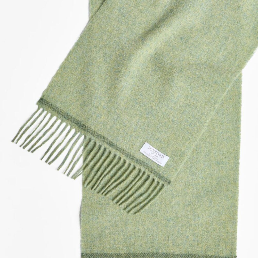 Irish Countryside Lambswool Scarf - Green