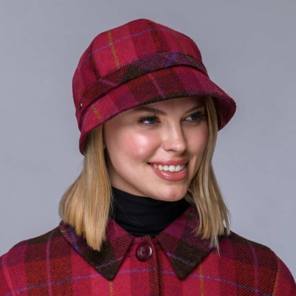 Irish Tweed Flapper For Women - Red Plaid