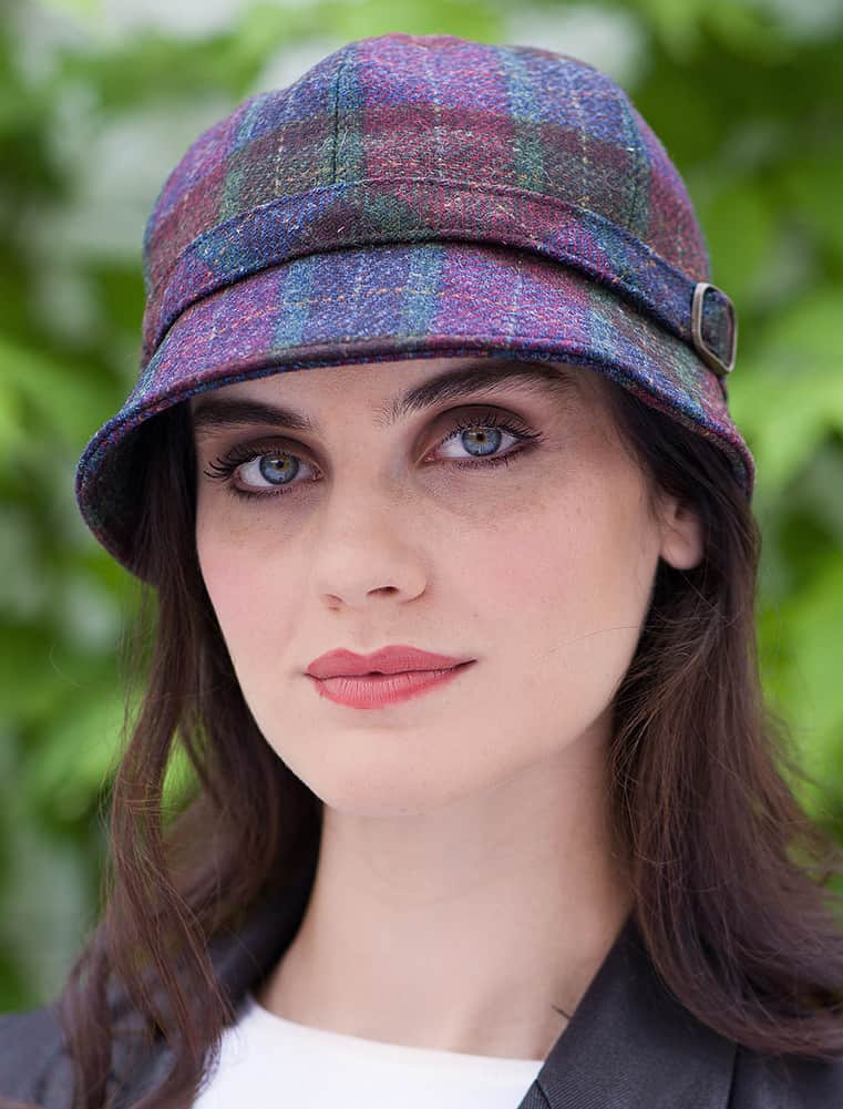 Irish Tweed Flapper Hat-Vintage Plaid