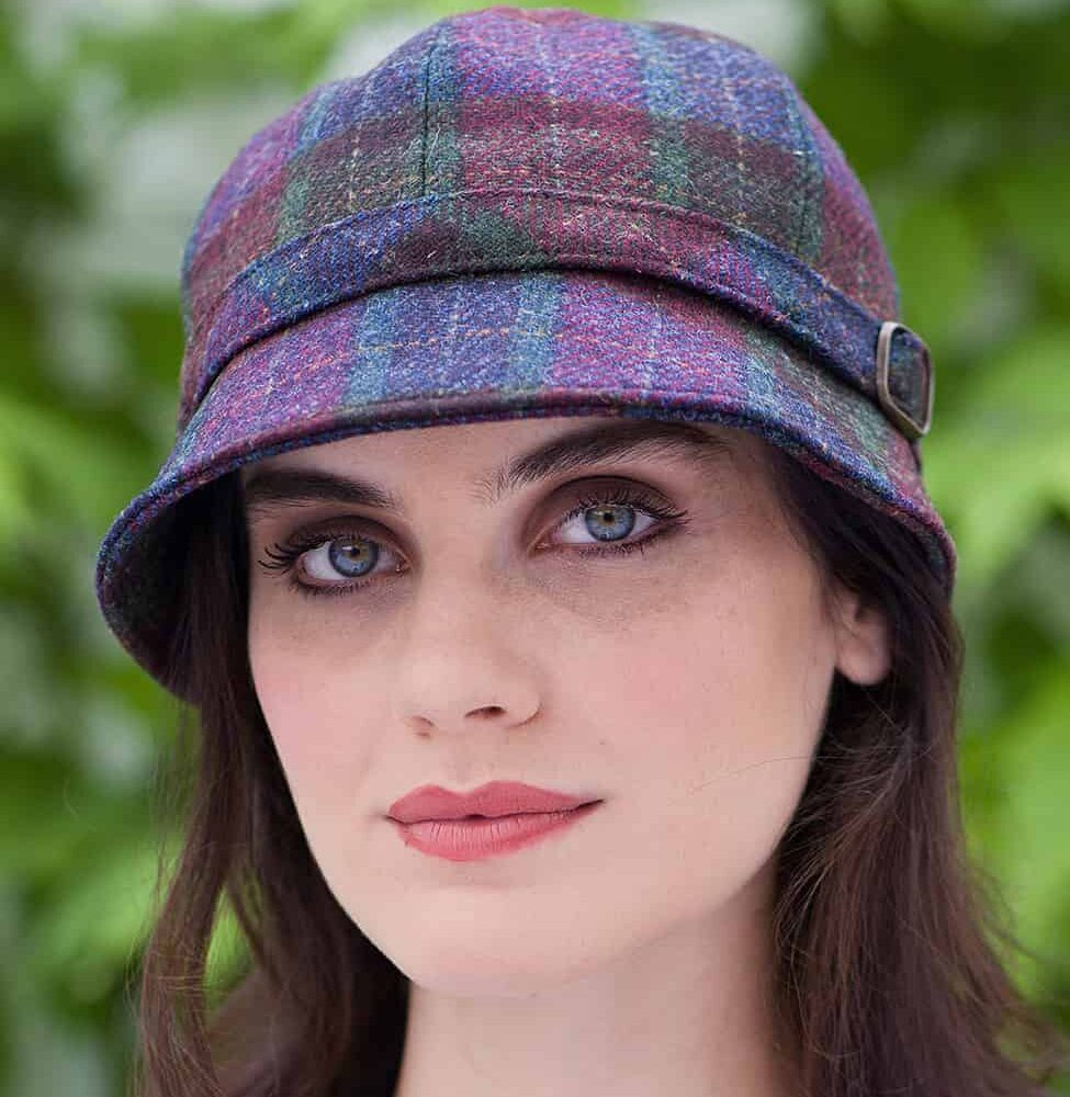 Irish Tweed Flapper Hat-Vintage Plaid
