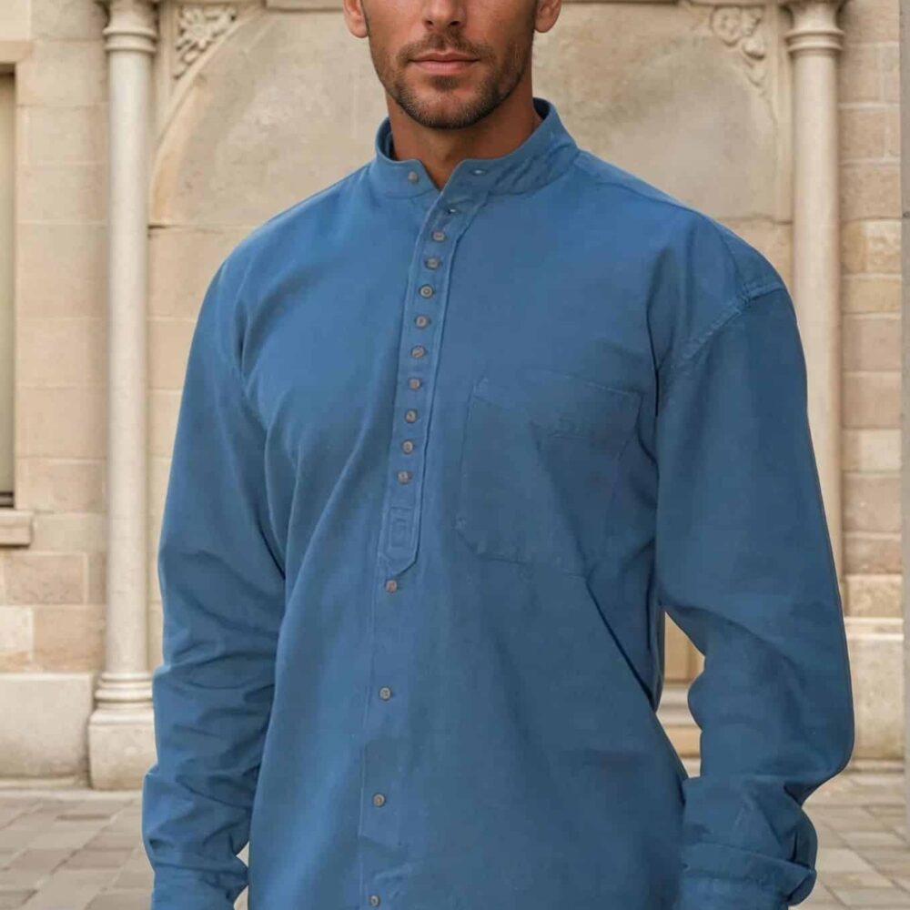 Grandfather Shirt - Ink Blue.
