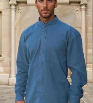 Grandfather Shirt - Ink Blue.