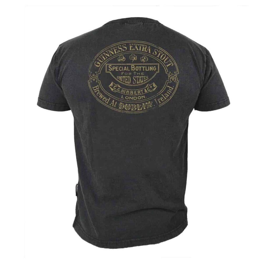 Guinness Trademark Black Distressed T-Shirt