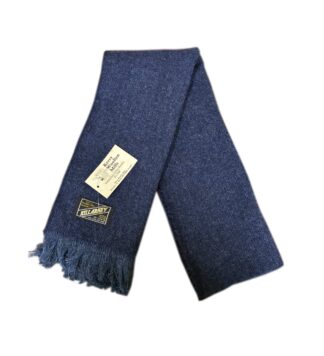 Irish Wool Killarney Fringed Scarf - Navy