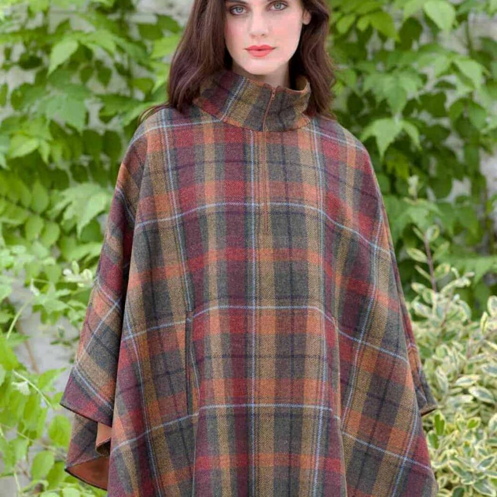 Ladies Poncho - Half Zip. Imported from Ireland.