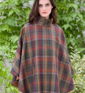 Ladies Poncho - Half Zip. Imported from Ireland.