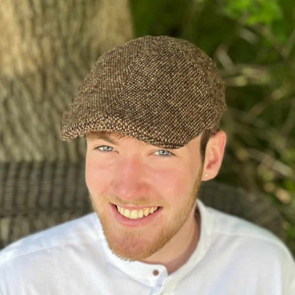 Irish Scally Newsboy Cap - Brown Fleck
