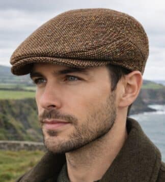 Hanna Hats Brown Flat Cap.