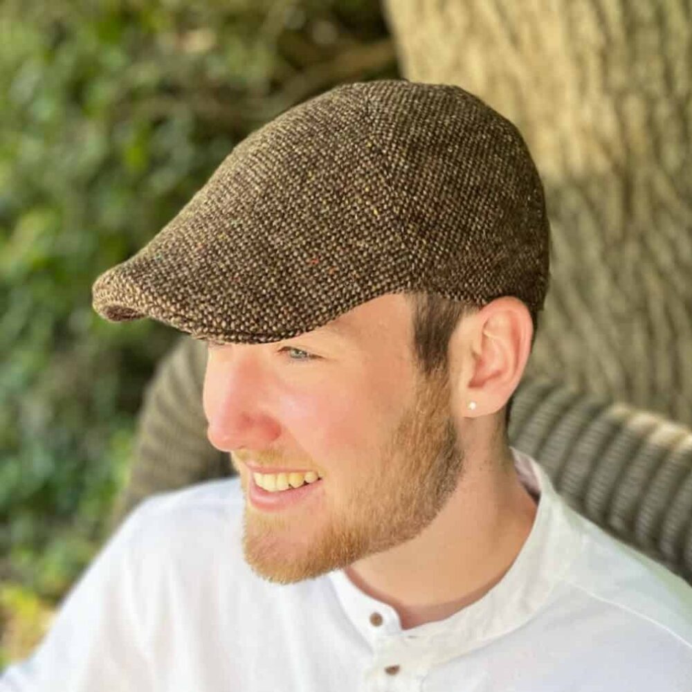Irish Scally Newsboy Cap - Brown Fleck
