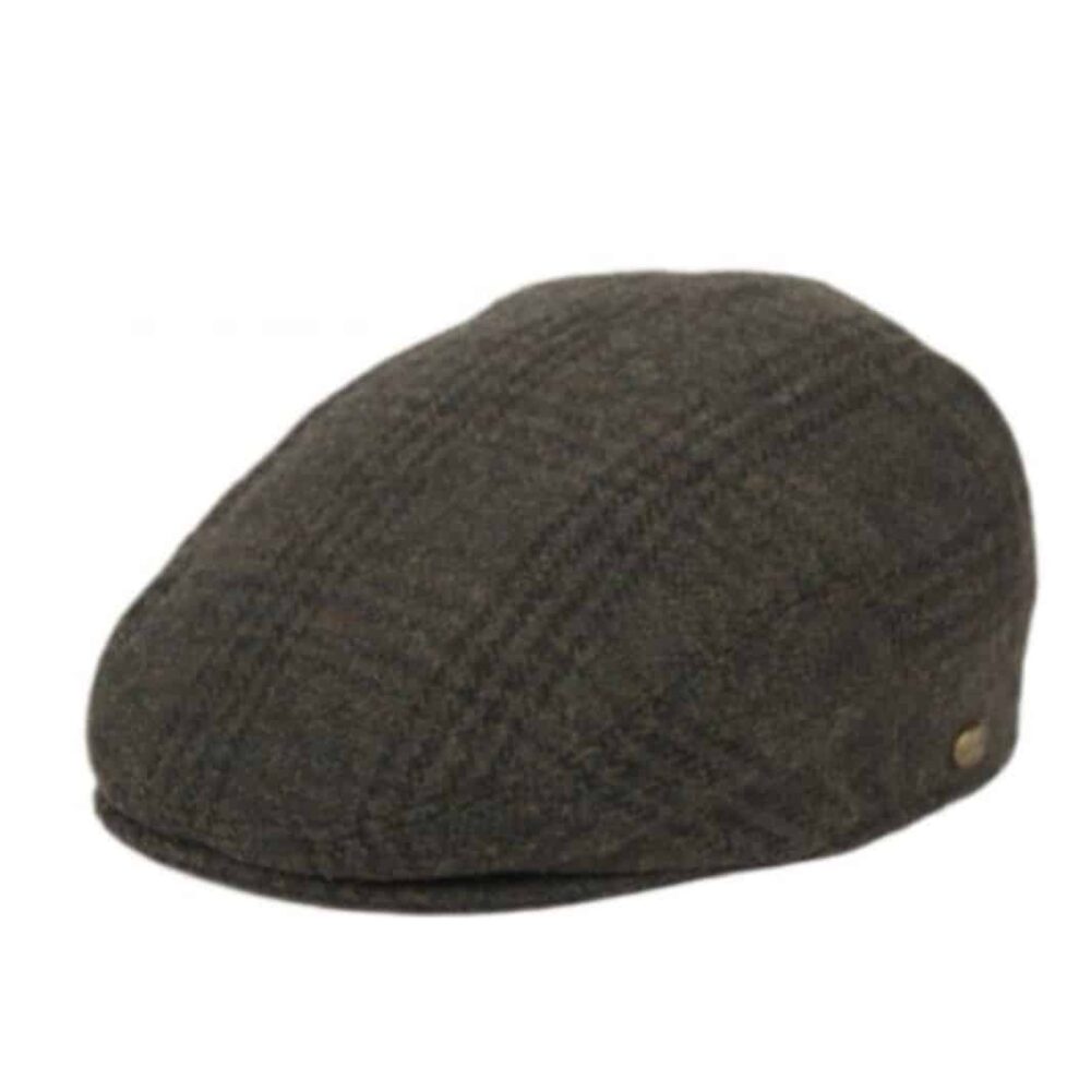Irish Wool Ivy Flat Cap - Plaid
