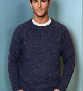 Irish Sweater. Midnight Blue.