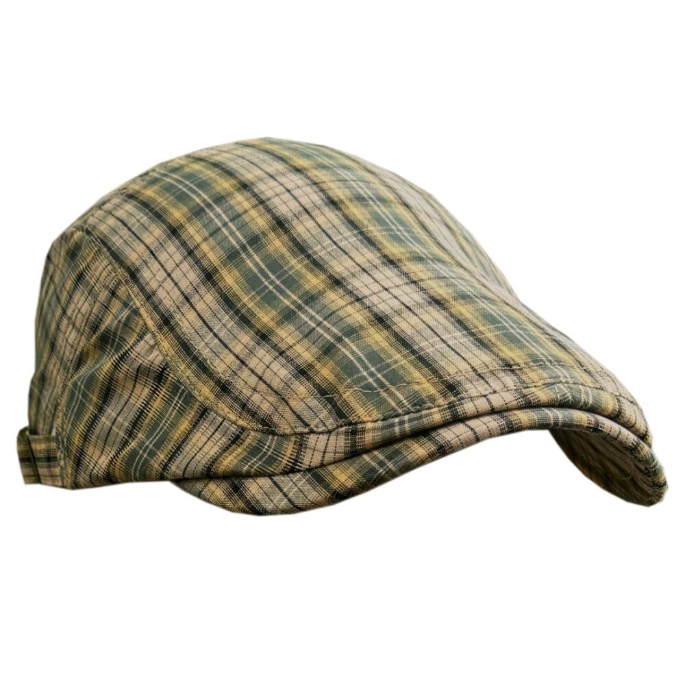 Irish Plaid Lightweight Summer Cap - Adjustable