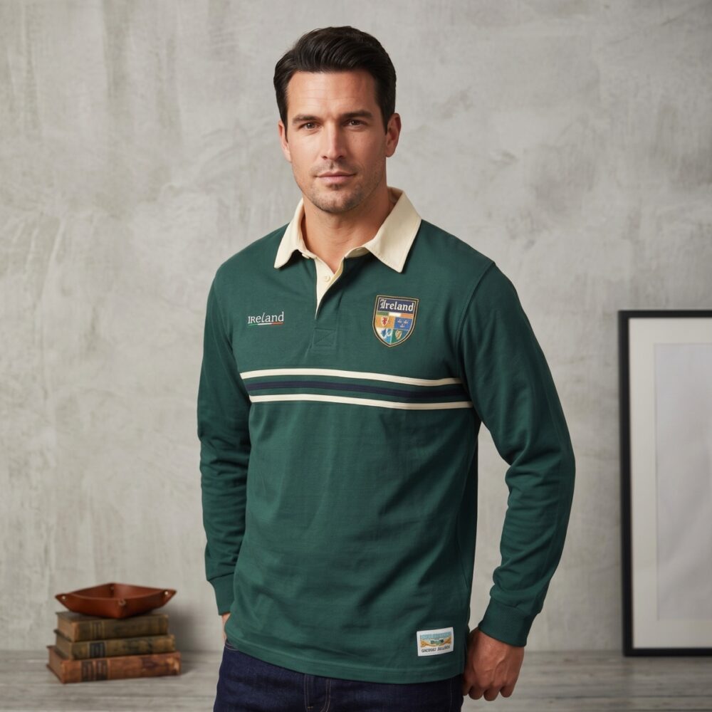 Irish Rugby Shirt Long Sleeve - Green.