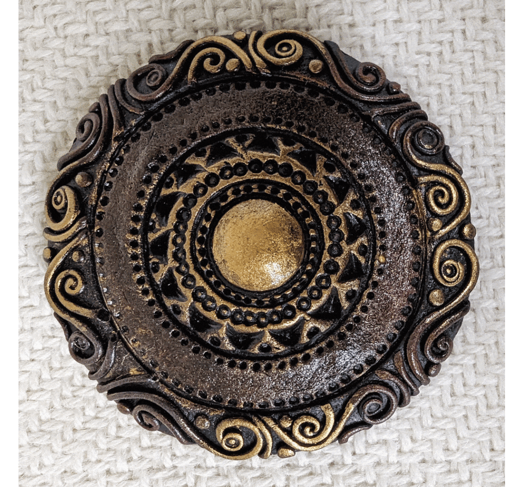 Irish Scrollwork Wrap Pin - Bronze