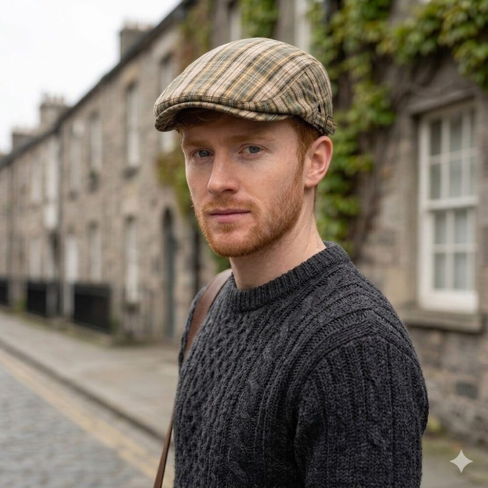 Irish Plaid Lightweight Summer Cap - Adjustable