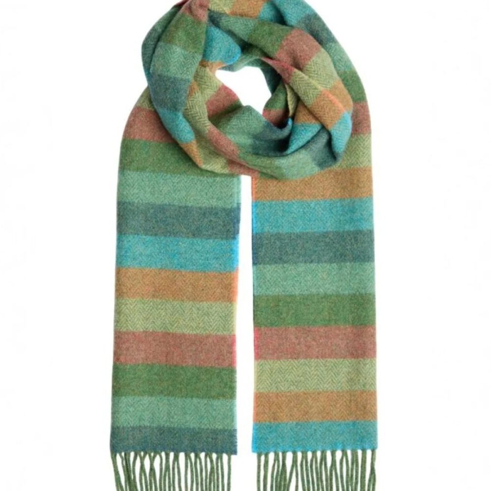 Irish Wool Scarf - Multi Color. Imported from Ireland.