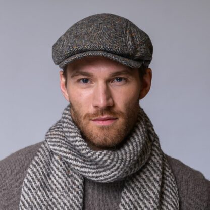 Irish Wool Kerry Cap - Gray Herringbone - Image 2