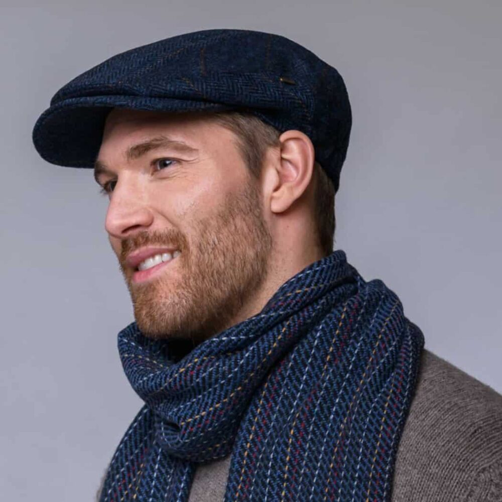 Irish Tweed Wool Kerry Cap - Blue