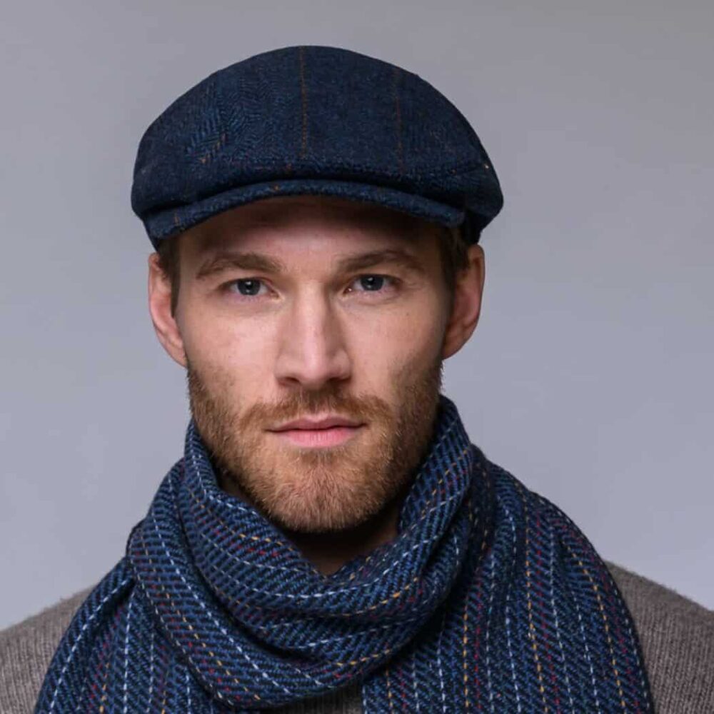 Irish Tweed Wool Kerry Cap - Blue