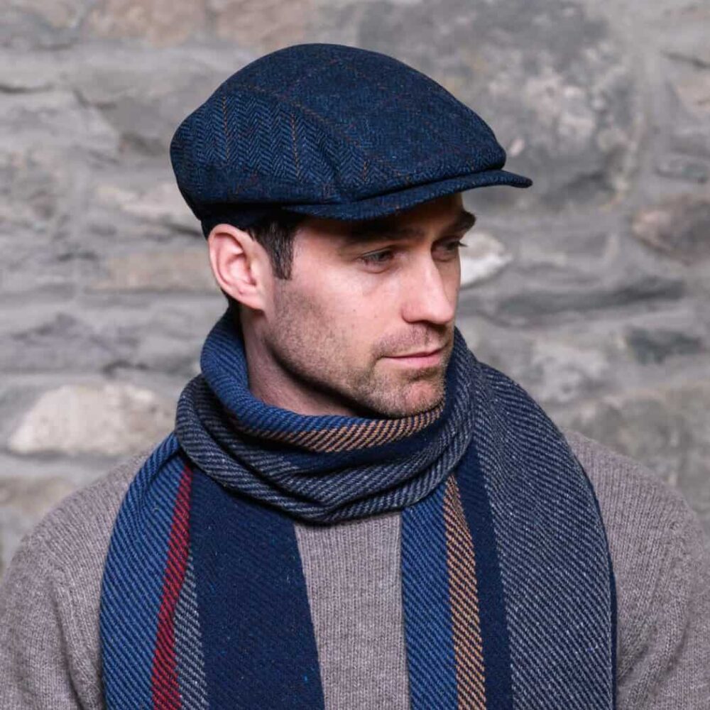 Irish Tweed Wool Kerry Cap - Blue