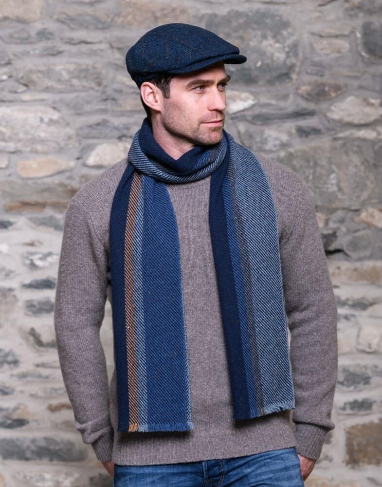 Irish Tweed Wool Kerry Cap - Blue