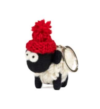 Mountain Sheep Key Chain - Red Bobble