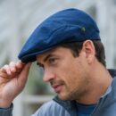 Dark Blue Irish Linen Cap. Imported from Ireland.