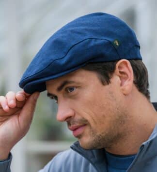 Dark Blue Irish Linen Cap. Imported from Ireland.