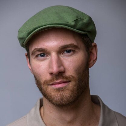Classic Irish Linen Flat Cap - Green
