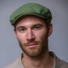 Classic Irish Linen Flat Cap - Green - Image 2