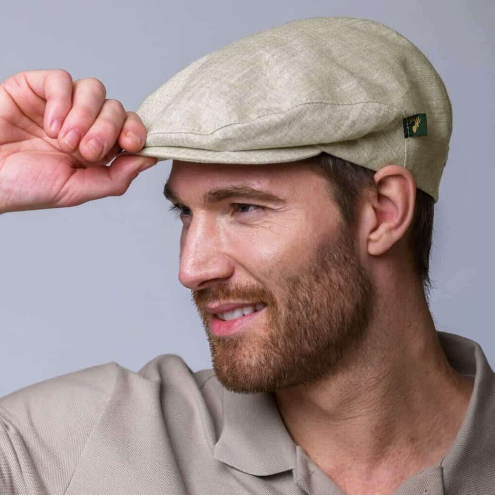 Linen Hat from Ireland. Color Natural.