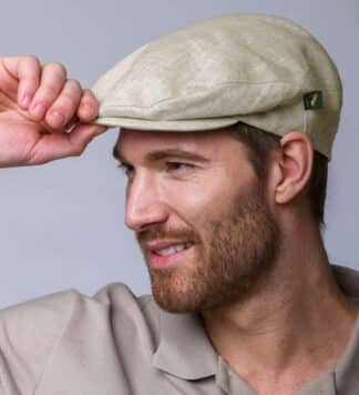 Linen Hat from Ireland. Color Natural.